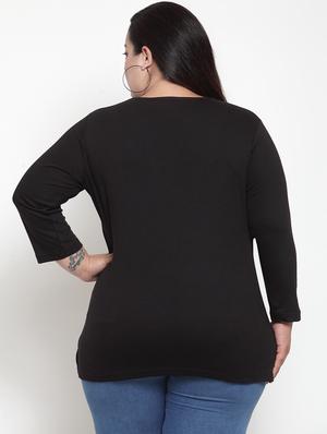 round neck printed top - 16763568 - Standard Image - 3