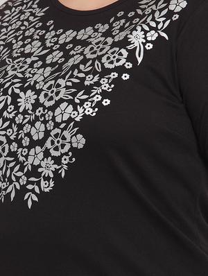 round neck printed top - 16763568 - Standard Image - 5