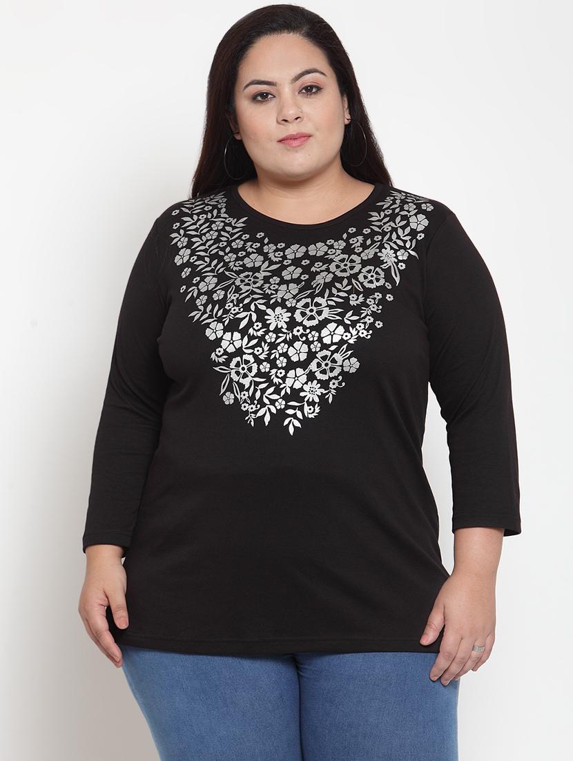 round neck printed top - 16763568 - Zoom Image - 1