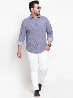 blue printed casual shirt - 16763602 - Standard Image - 4
