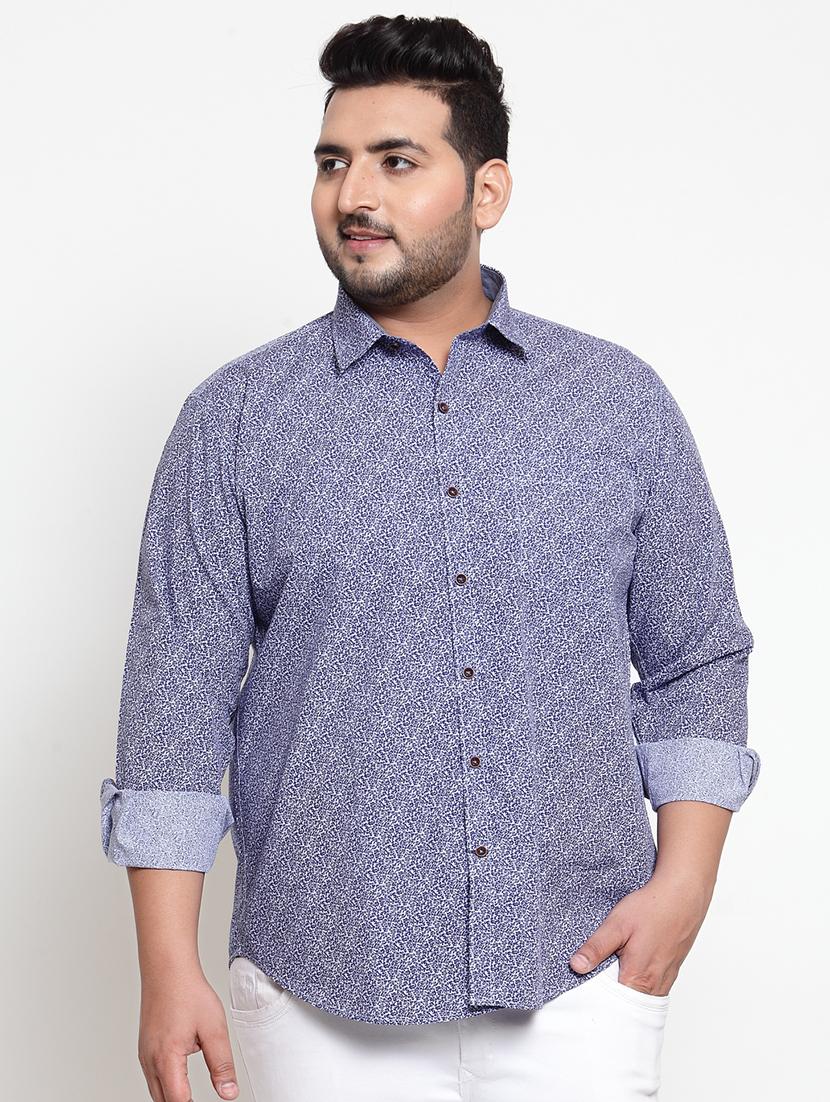 blue printed casual shirt - 16763602 - Zoom Image - 1