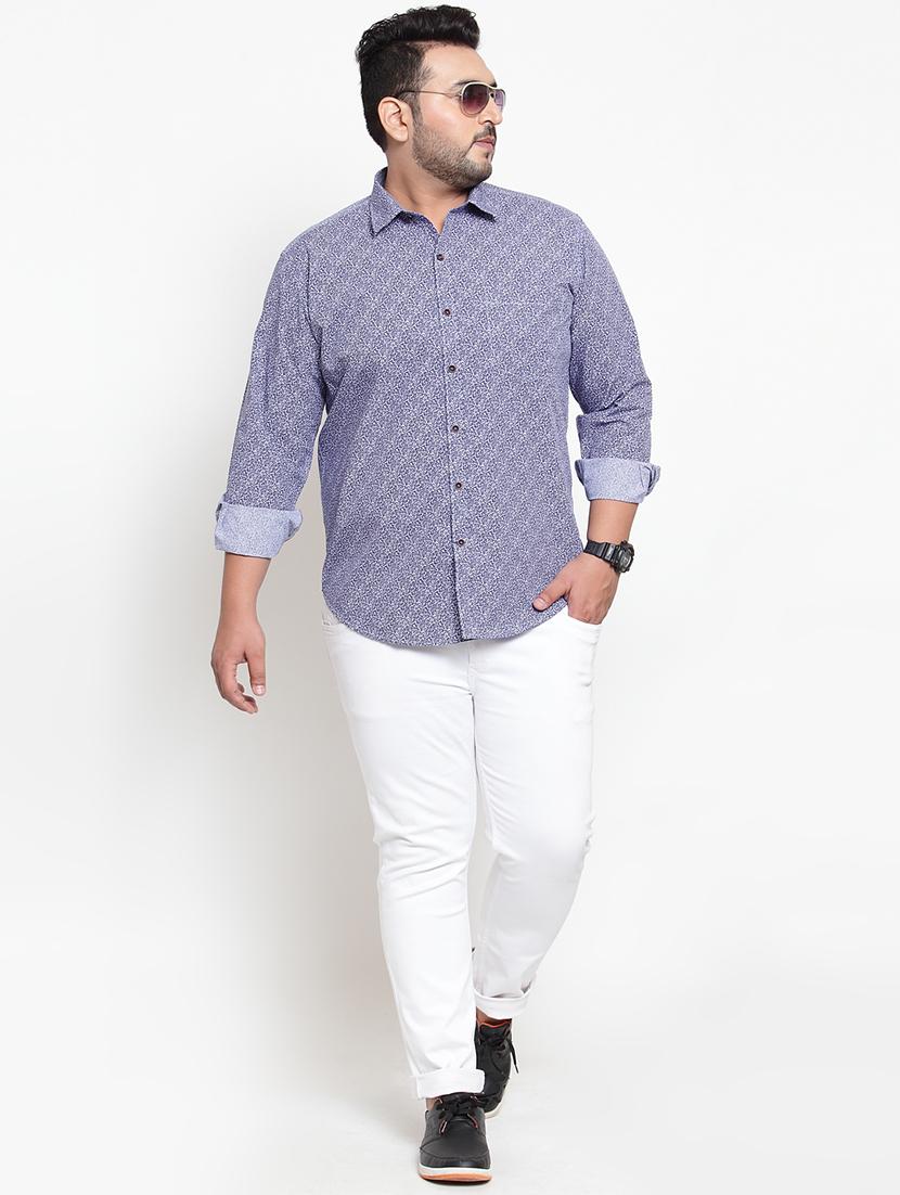 blue printed casual shirt - 16763602 - Zoom Image - 4