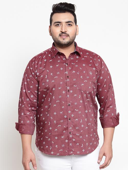 red printed casual shirt - 16763604 - Standard Image - 1