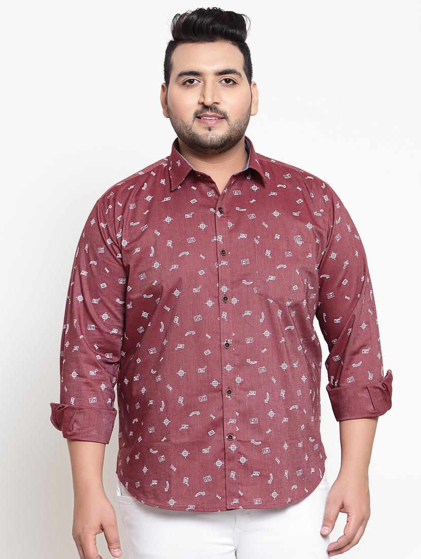 red printed casual shirt - 16763604 - Zoom Image - 1