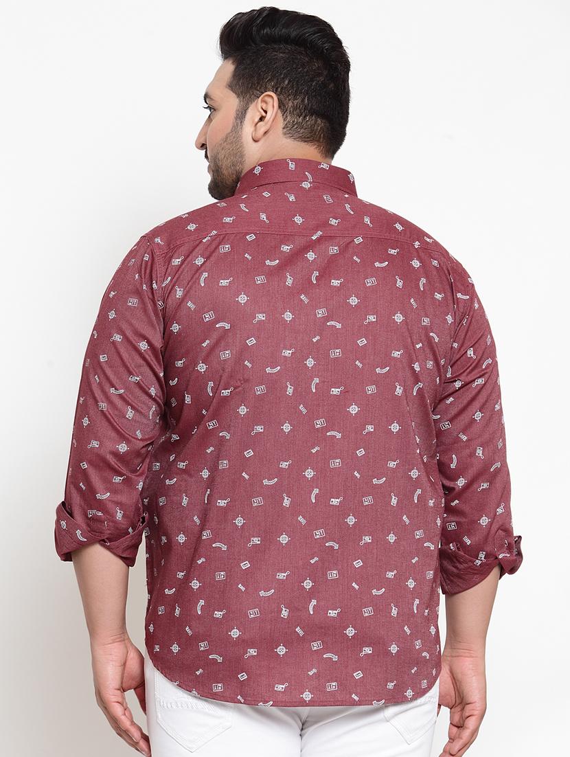 red printed casual shirt - 16763604 - Zoom Image - 3