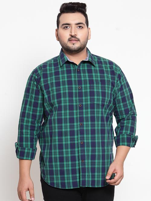 green checkered casual shirt - 16763618 - Standard Image - 1