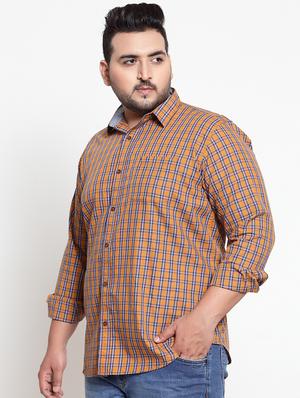 yellow checkered casual shirt - 16763625 - Standard Image - 2
