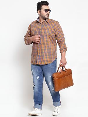 yellow checkered casual shirt - 16763625 - Standard Image - 4