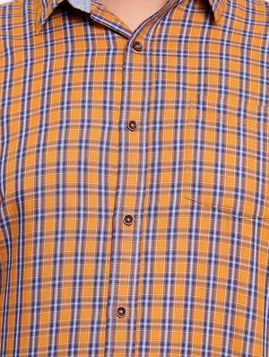 yellow checkered casual shirt - 16763625 - Standard Image - 5