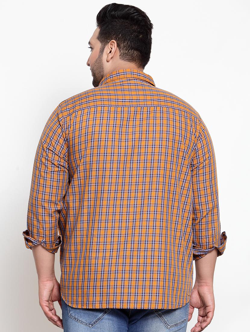 yellow checkered casual shirt - 16763625 - Zoom Image - 3