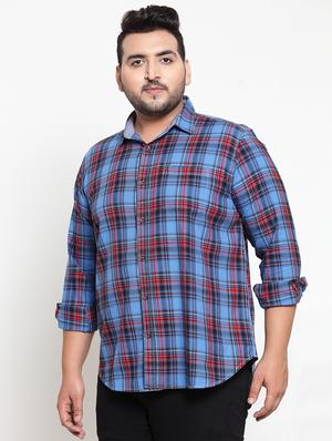blue checkered casual shirt - 16763627 - Standard Image - 2