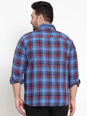 blue checkered casual shirt - 16763627 - Standard Image - 3