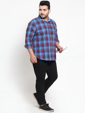 blue checkered casual shirt - 16763627 - Standard Image - 4