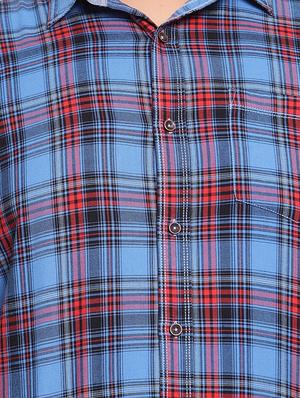 blue checkered casual shirt - 16763627 - Standard Image - 5