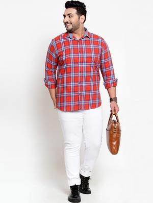 red checkered casual shirt - 16763630 - Standard Image - 4