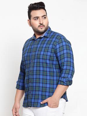 blue checkered casual shirt - 16763635 - Standard Image - 2