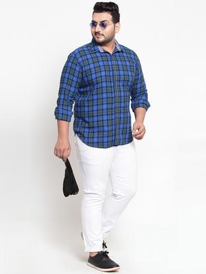 blue checkered casual shirt - 16763635 - Standard Image - 4