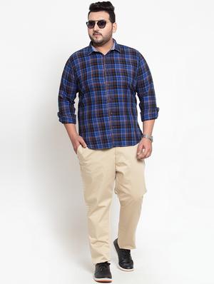 blue checkered casual shirt - 16763636 - Standard Image - 4