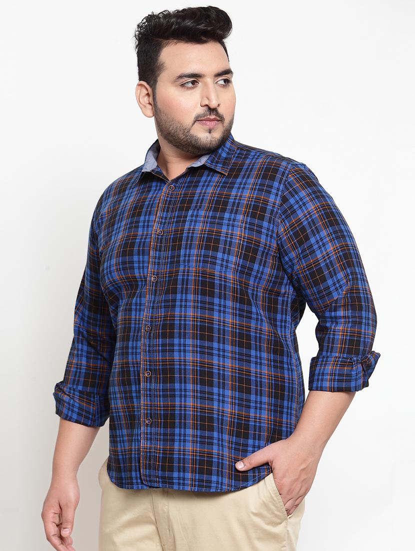 blue checkered casual shirt - 16763636 - Zoom Image - 2