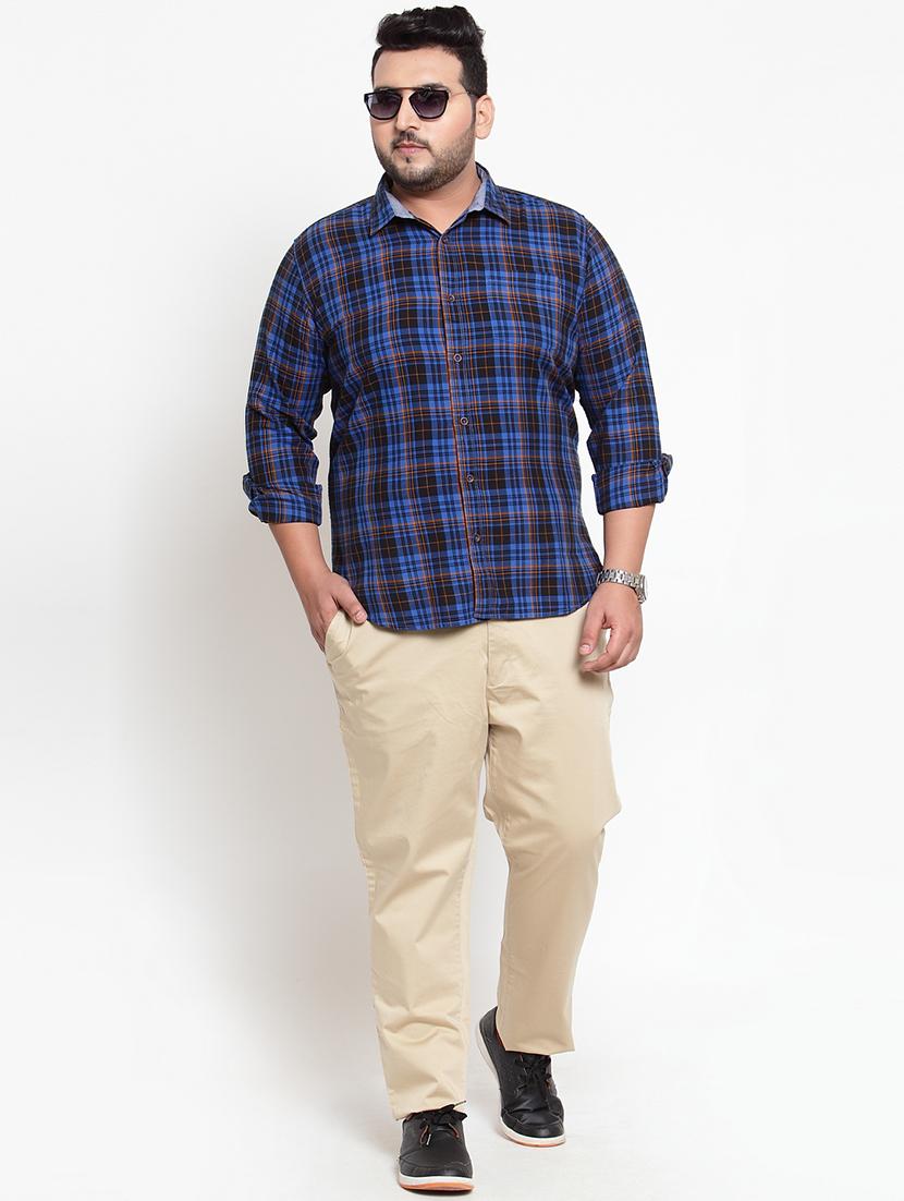 blue checkered casual shirt - 16763636 - Zoom Image - 4
