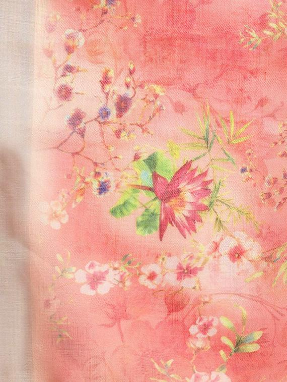 floral printed saree with blouse - 16763667 - Zoom Image - 4