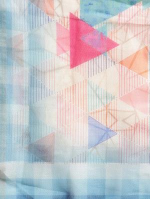 geometric printed saree with blouse - 16763668 - Standard Image - 4