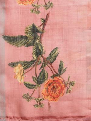 floral printed saree with blouse - 16763674 - Standard Image - 4