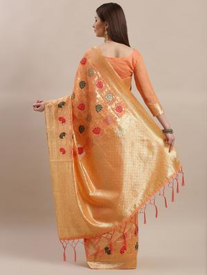 floral printed saree with blouse - 16763690 - Standard Image - 2
