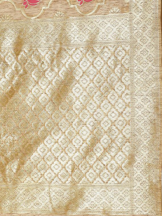 floral printed saree with blouse - 16763693 - Zoom Image - 4