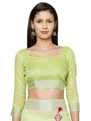 tassel detailed embroidered saree with blouse - 16763706 - Standard Image - 3