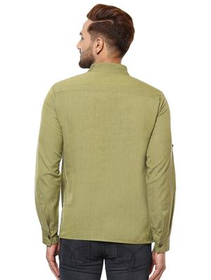 green solid short kurta - 16763794 - Standard Image - 3