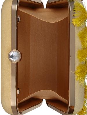 beige faux silk box clutch - 16764054 - Standard Image - 3