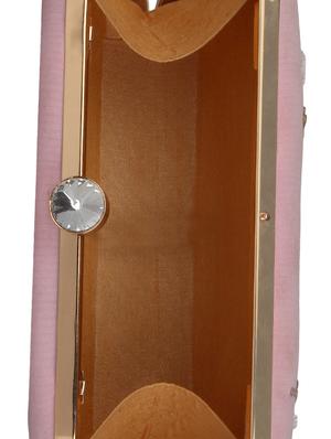 pink faux silk box clutch - 16764062 - Standard Image - 3