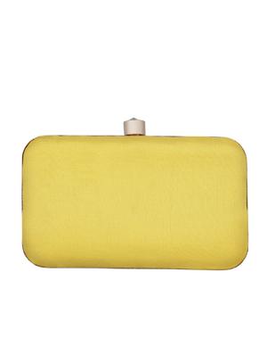 yellow faux silk box clutch - 16764063 - Standard Image - 2