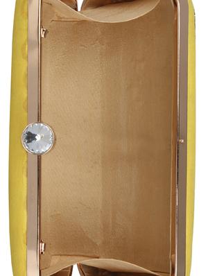yellow faux silk box clutch - 16764063 - Standard Image - 3