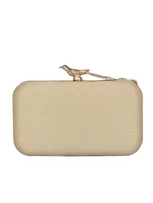 gold faux silk box clutch - 16764064 - Standard Image - 2