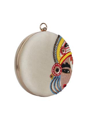 white faux silk box clutch - 16764065 - Standard Image - 4