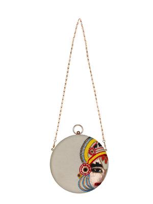 white faux silk box clutch - 16764065 - Standard Image - 5