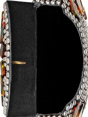 silver metal box clutch - 16764067 - Standard Image - 3