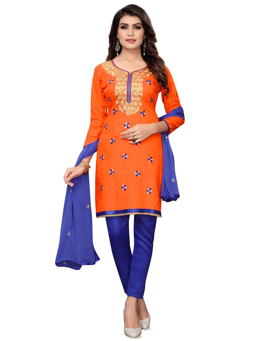 embroidered unstitched pant suit set - 16764085 - Zoom Image - 1