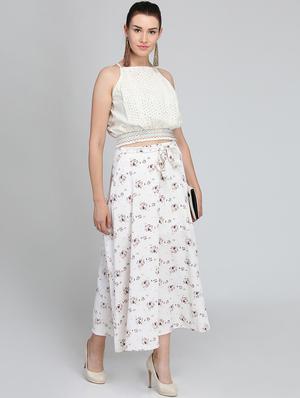 tie knot floral a-line skirt - 16764110 - Standard Image - 4