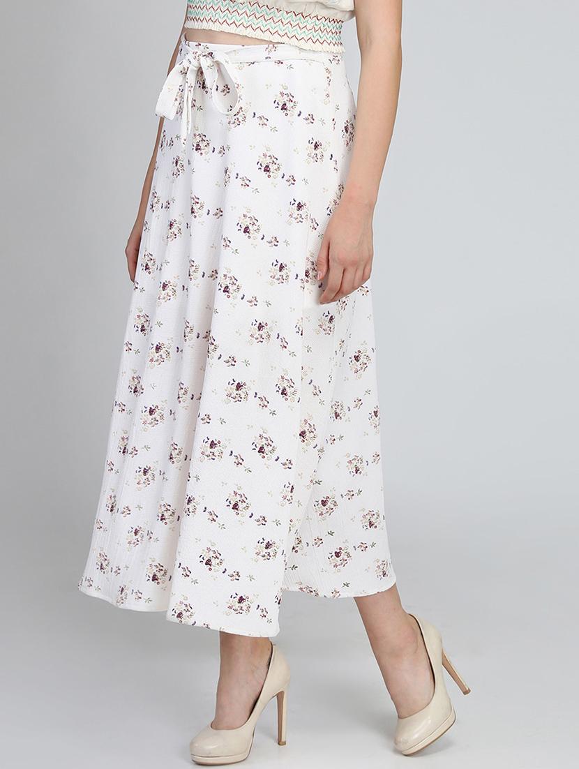 tie knot floral a-line skirt - 16764110 - Zoom Image - 2