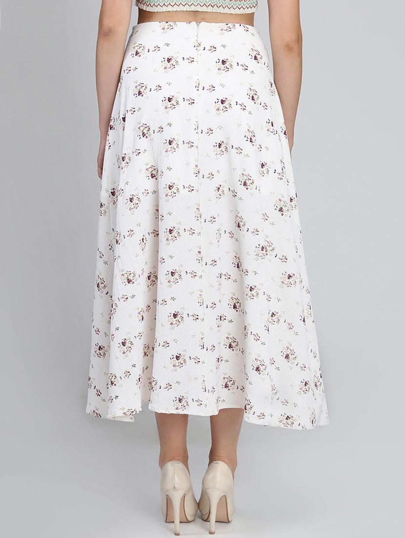 tie knot floral a-line skirt - 16764110 - Zoom Image - 3