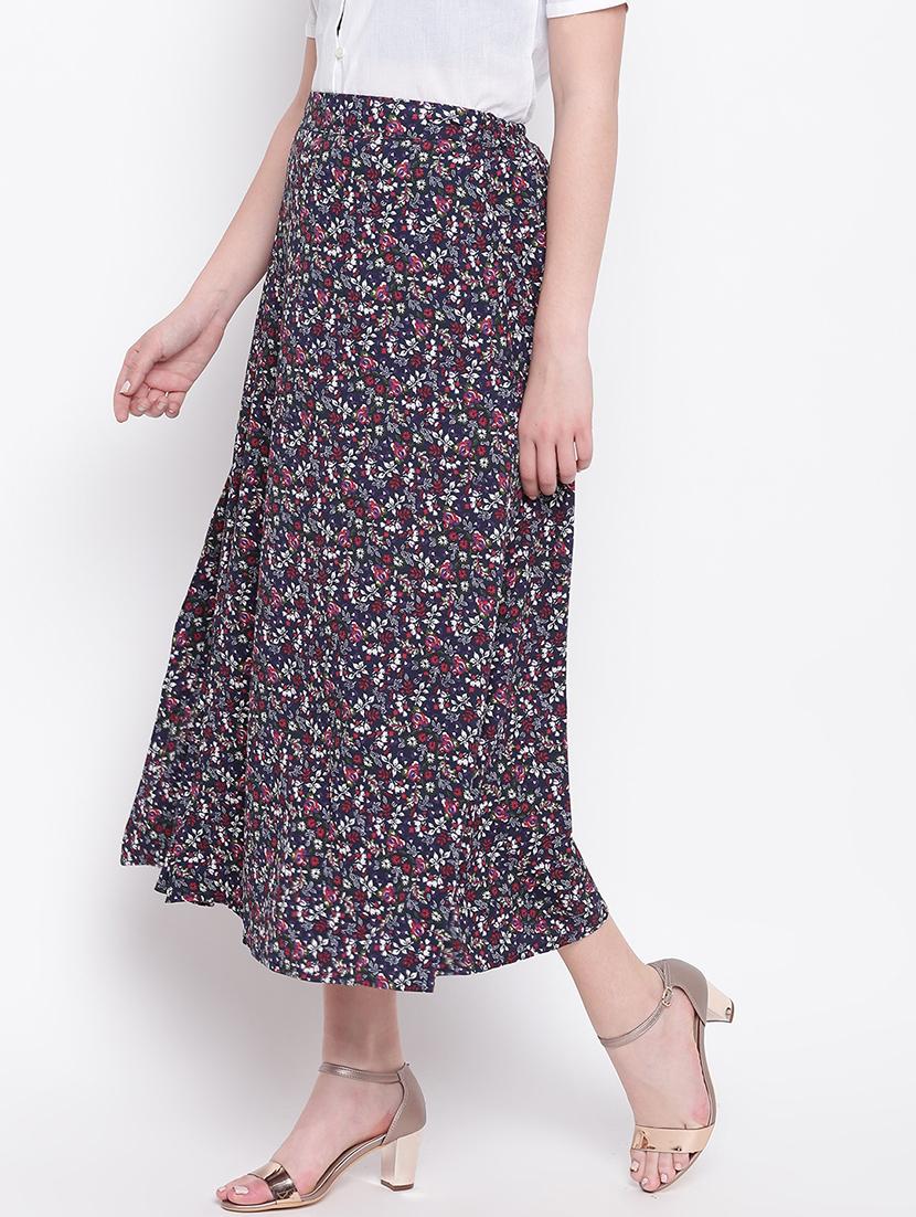 high rise floral a-line skirt - 16764116 - Zoom Image - 2