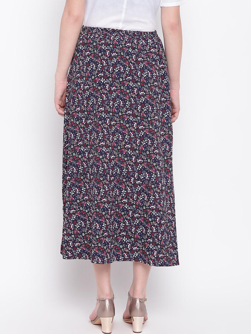 high rise floral a-line skirt - 16764116 - Zoom Image - 3
