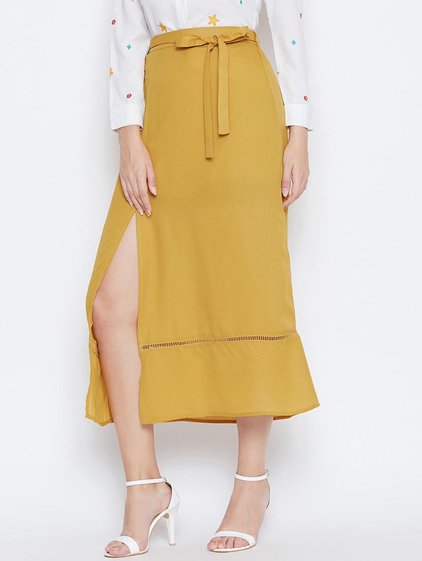 tie knot high slit skirt - 16764117 - Zoom Image - 2