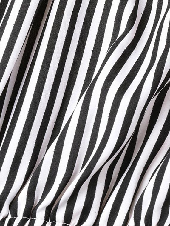 tie front striped romper - 16764130 - Zoom Image - 5