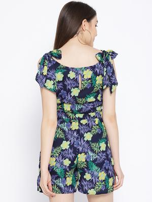 scoop neck tropical romper - 16764134 - Standard Image - 3