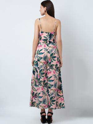cami neck tropical jumpsuit - 16764141 - Standard Image - 4