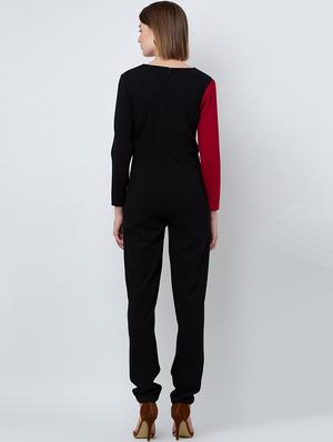 color block full leg jumpsuit - 16764148 - Standard Image - 4